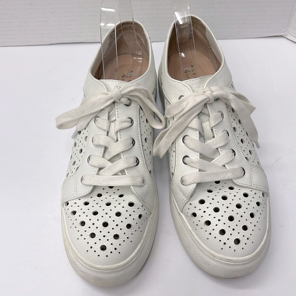 Alex Marie White Sneakers with 4 feature technology Perforated Design Size 9M